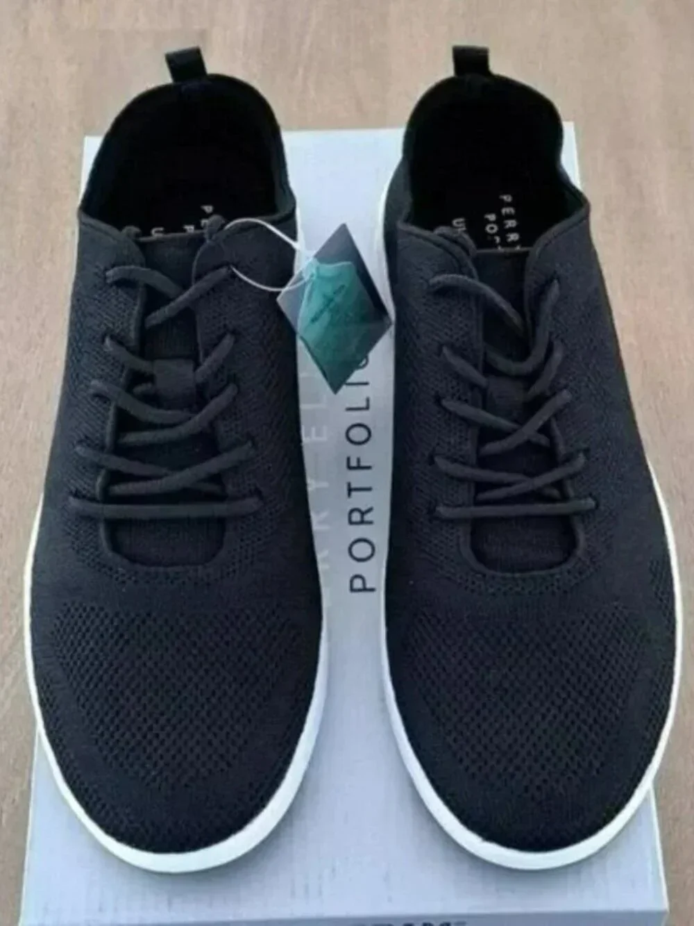 Perry Ellis Tread Sneaker - Color: Black - Size: 8.5